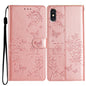Butterflies and Flowers Leather Phone Case, For iPhone XS / X, For iPhone XR, For iPhone XS Max, For iPhone 8 Plus / 7 Plus