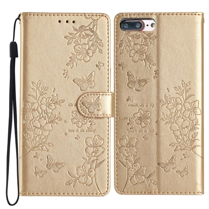 Butterflies and Flowers Leather Phone Case, For iPhone XS / X, For iPhone XR, For iPhone XS Max, For iPhone 8 Plus / 7 Plus