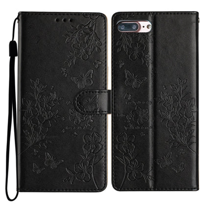 Butterflies and Flowers Leather Phone Case, For iPhone XS / X, For iPhone XR, For iPhone XS Max, For iPhone 8 Plus / 7 Plus