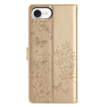 Butterflies and Flowers Leather Phone Case, For iPhone 17e / 16e, For iPhone 16 Pro Max, For iPhone 16 Pro, For iPhone 16 Plus