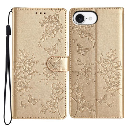 Butterflies and Flowers Leather Phone Case, For iPhone 18 Pro, For iPhone 18 Pro Max, For iPhone 17e / 16e, For iPhone 16 Pro Max