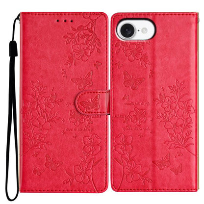 Butterflies and Flowers Leather Phone Case, For iPhone 18 Pro, For iPhone 18 Pro Max, For iPhone 17e / 16e, For iPhone 16 Pro Max