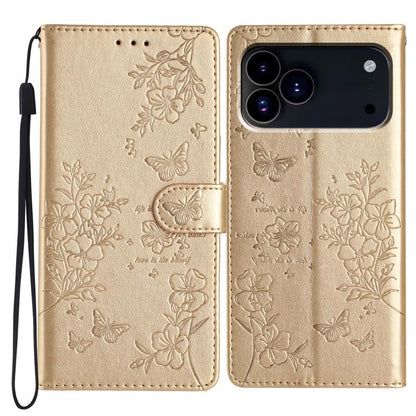 Butterflies and Flowers Leather Phone Case, For iPhone 18 Pro, For iPhone 18 Pro Max, For iPhone 17e / 16e, For iPhone 16 Pro Max