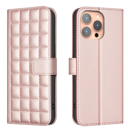 Square Texture Leather Phone Case, For iPhone 16 Plus, For iPhone 16, For iPhone 15 Pro Max, For iPhone 15 Pro