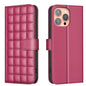 Square Texture Leather Phone Case, For iPhone 16 Plus, For iPhone 16, For iPhone 15 Pro Max, For iPhone 15 Pro