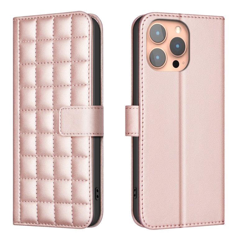Square Texture Leather Phone Case, For iPhone 16 Plus, For iPhone 16, For iPhone 15 Pro Max, For iPhone 15 Pro