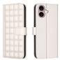 Square Texture Leather Phone Case, For iPhone 16 Plus, For iPhone 16, For iPhone 15 Pro Max, For iPhone 15 Pro