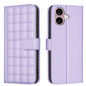Square Texture Leather Phone Case, For iPhone 16 Plus, For iPhone 16, For iPhone 15 Pro Max, For iPhone 15 Pro