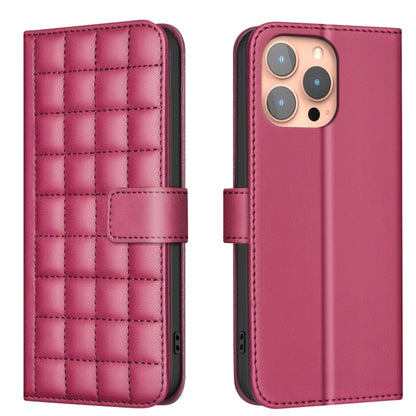 Square Texture Leather Phone Case, For iPhone 17e / 16e, For iPhone 17 Pro Max, For iPhone 16 Pro Max, For iPhone 16 Pro