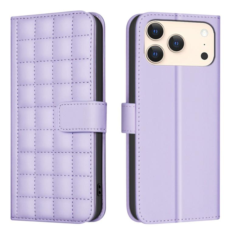 Square Texture Leather Phone Case, For iPhone 17e / 16e, For iPhone 17 Pro Max, For iPhone 16 Pro Max, For iPhone 16 Pro