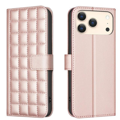 Square Texture Leather Phone Case, For iPhone 17e / 16e, For iPhone 17 Pro Max, For iPhone 16 Pro Max, For iPhone 16 Pro