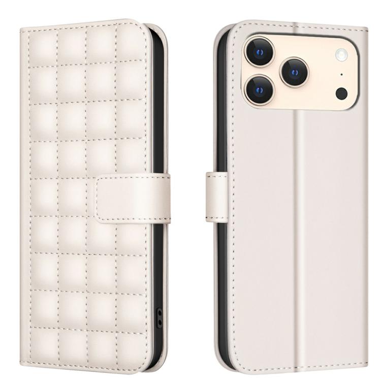 Square Texture Leather Phone Case, For iPhone 17e / 16e, For iPhone 17 Pro Max, For iPhone 16 Pro Max, For iPhone 16 Pro