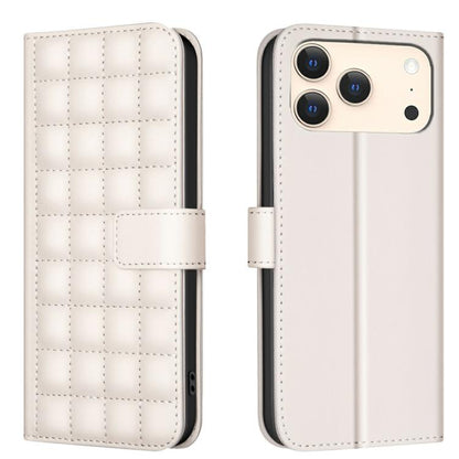 Square Texture Leather Phone Case, For iPhone 17e / 16e, For iPhone 17 Pro Max, For iPhone 16 Pro Max, For iPhone 16 Pro