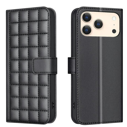 Square Texture Leather Phone Case, For iPhone 17e / 16e, For iPhone 17 Pro Max, For iPhone 16 Pro Max, For iPhone 16 Pro