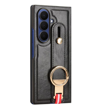 Wristband Leather Back Phone Case, For Samsung Galaxy Z Fold7 5G, For Samsung Galaxy Z Flip7 5G, For Samsung Galaxy Z Fold6