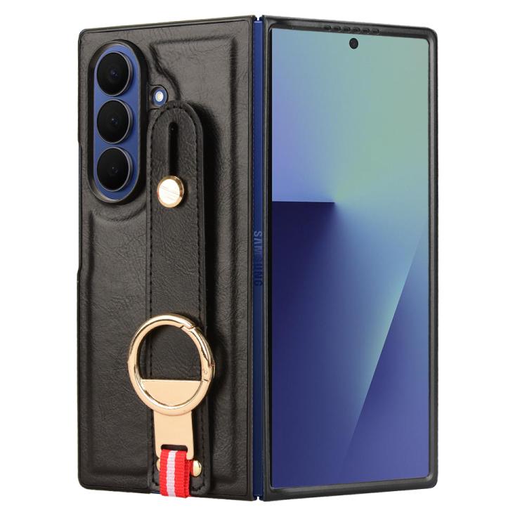 Wristband Leather Back Phone Case, For Samsung Galaxy Z Fold7 5G, For Samsung Galaxy Z Flip7 5G, For Samsung Galaxy Z Fold6