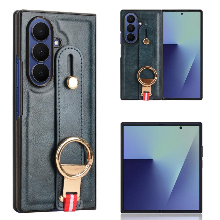 Wristband Leather Back Phone Case, For Samsung Galaxy Z Fold7 5G, For Samsung Galaxy Z Flip7 5G, For Samsung Galaxy Z Fold6