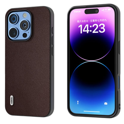 ABEEL Black Frame Genuine Leather Elegant Phone Case, For iPhone 16 Pro Max, For iPhone 16 Pro, For iPhone 16 Plus, For iPhone 16