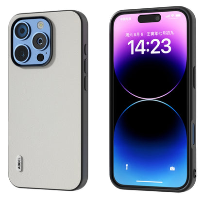 ABEEL Black Frame Genuine Leather Elegant Phone Case, For iPhone 16 Pro Max, For iPhone 16 Pro, For iPhone 16 Plus, For iPhone 16