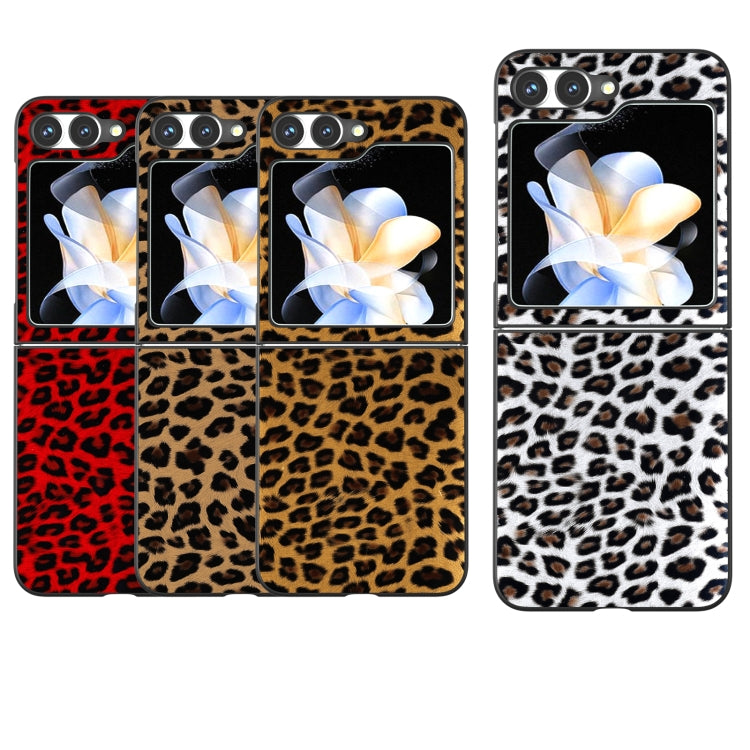Black Frame Leopard Full Coverage Phone Case, For Samsung Galaxy Z Flip6 / Flip7 FE, For Samsung Galaxy Z Fold6