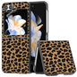 Black Frame Leopard Full Coverage Phone Case, For Samsung Galaxy Z Flip6 / Flip7 FE, For Samsung Galaxy Z Fold6