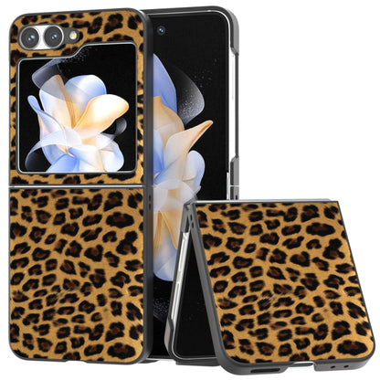 Black Frame Leopard Full Coverage Phone Case, For Samsung Galaxy Z Flip6 / Flip7 FE, For Samsung Galaxy Z Fold6
