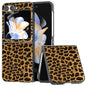 Black Frame Leopard Full Coverage Phone Case, For Samsung Galaxy Z Flip6 / Flip7 FE, For Samsung Galaxy Z Fold6