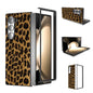 Black Frame Leopard Full Coverage Phone Case, For Samsung Galaxy Z Flip6 / Flip7 FE, For Samsung Galaxy Z Fold6