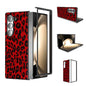 Black Frame Leopard Full Coverage Phone Case, For Samsung Galaxy Z Flip6 / Flip7 FE, For Samsung Galaxy Z Fold6