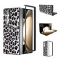 Black Frame Leopard Full Coverage Phone Case, For Samsung Galaxy Z Flip6 / Flip7 FE, For Samsung Galaxy Z Fold6