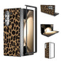 Black Frame Leopard Full Coverage Phone Case, For Samsung Galaxy Z Flip6 / Flip7 FE, For Samsung Galaxy Z Fold6