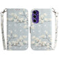3D Colored Flip Leather Phone Case, For Samsung Galaxy S25 Ultra 5G, For Samsung Galaxy S24 FE 5G
