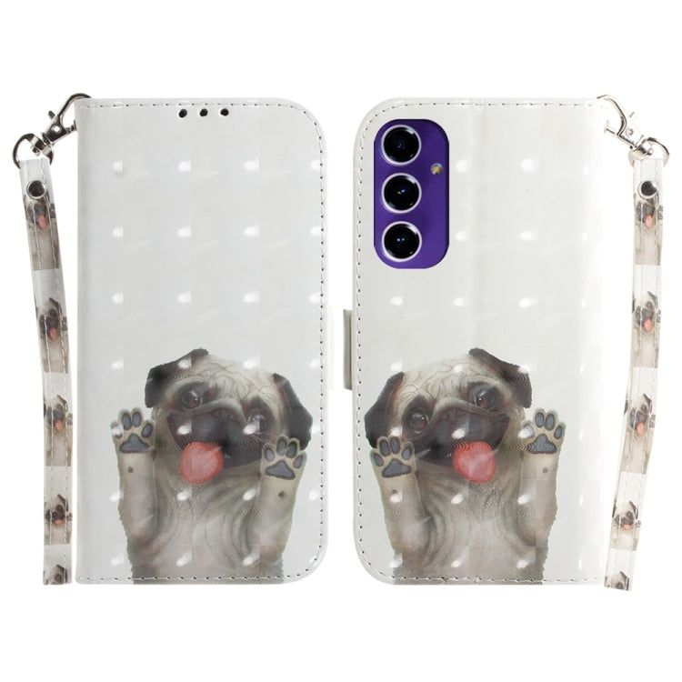 3D Colored Flip Leather Phone Case, For Samsung Galaxy S25 Ultra 5G, For Samsung Galaxy S24 FE 5G
