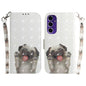 3D Colored Flip Leather Phone Case, For Samsung Galaxy S25 Ultra 5G, For Samsung Galaxy S24 FE 5G