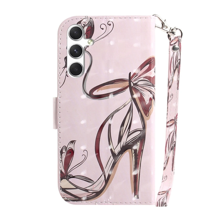 3D Colored Flip Leather Phone Case, For Samsung Galaxy S25+ 5G, For Samsung Galaxy S25 Ultra 5G