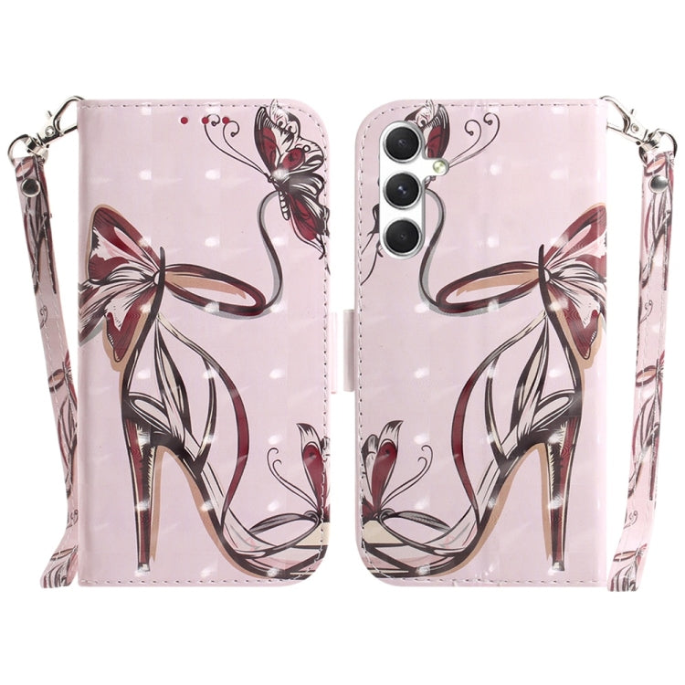 3D Colored Flip Leather Phone Case, For Samsung Galaxy S25+ 5G, For Samsung Galaxy S25 Ultra 5G
