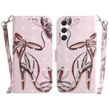 3D Colored Flip Leather Phone Case, For Samsung Galaxy S25+ 5G, For Samsung Galaxy S25 Ultra 5G