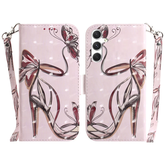 3D Colored Flip Leather Phone Case, For Samsung Galaxy S25+ 5G, For Samsung Galaxy S25 Ultra 5G