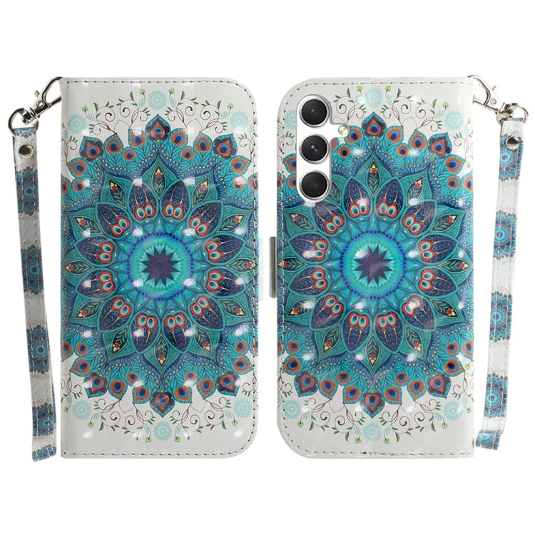 3D Colored Flip Leather Phone Case, For Samsung Galaxy S25+ 5G, For Samsung Galaxy S25 Ultra 5G