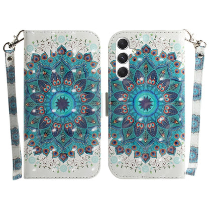 3D Colored Flip Leather Phone Case, For Samsung Galaxy S25+ 5G, For Samsung Galaxy S25 Ultra 5G