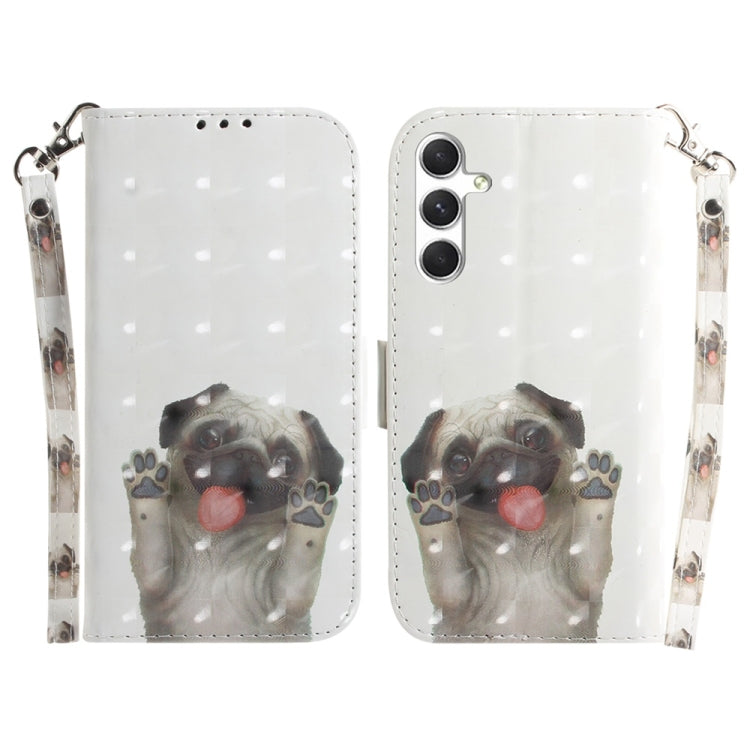 3D Colored Flip Leather Phone Case, For Samsung Galaxy S25+ 5G, For Samsung Galaxy S25 Ultra 5G