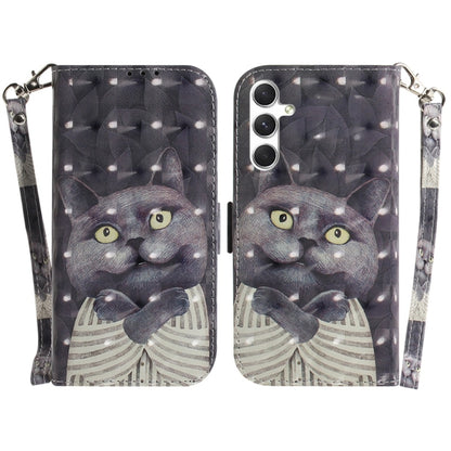 3D Colored Flip Leather Phone Case, For Samsung Galaxy S25+ 5G, For Samsung Galaxy S25 Ultra 5G