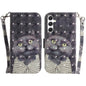 3D Colored Flip Leather Phone Case, For Samsung Galaxy S25+ 5G, For Samsung Galaxy S25 Ultra 5G