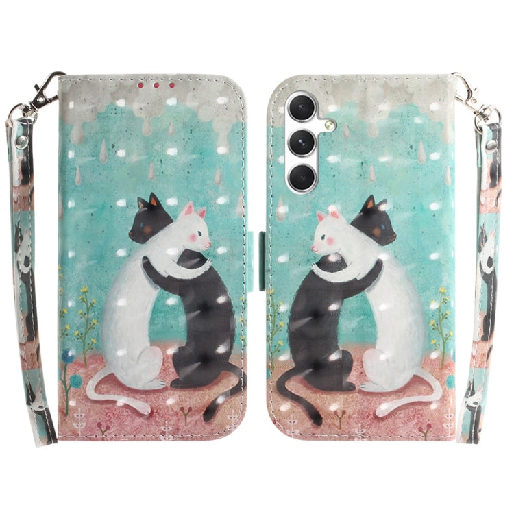 3D Colored Flip Leather Phone Case, For Samsung Galaxy S25+ 5G, For Samsung Galaxy S25 Ultra 5G