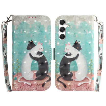 3D Colored Flip Leather Phone Case, For Samsung Galaxy S25+ 5G, For Samsung Galaxy S25 Ultra 5G
