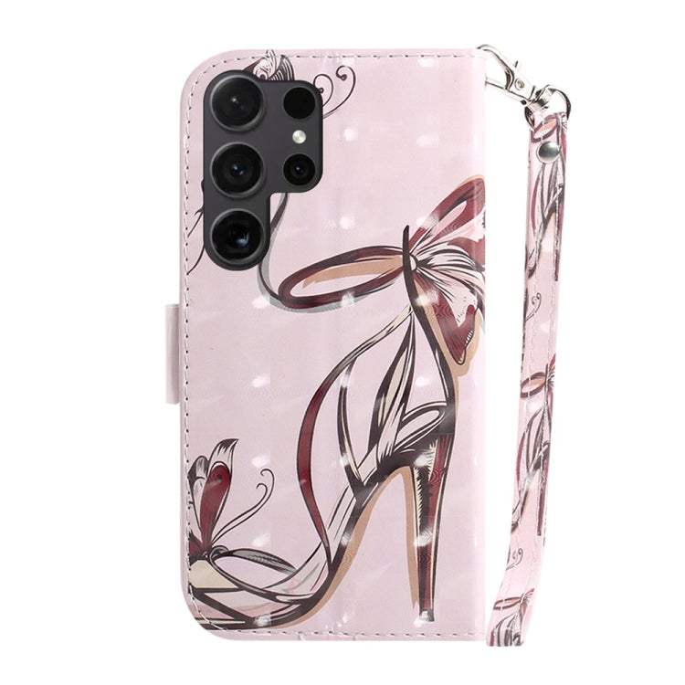 3D Colored Flip Leather Phone Case, For Samsung Galaxy S25 Ultra 5G, For Samsung Galaxy S24 FE 5G