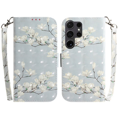 3D Colored Flip Leather Phone Case, For Samsung Galaxy S25+ 5G, For Samsung Galaxy S25 Ultra 5G