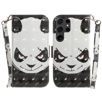 3D Colored Flip Leather Phone Case, For Samsung Galaxy S25+ 5G, For Samsung Galaxy S25 Ultra 5G
