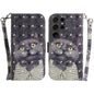 3D Colored Flip Leather Phone Case, For Samsung Galaxy S25+ 5G, For Samsung Galaxy S25 Ultra 5G