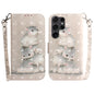 3D Colored Flip Leather Phone Case, For Samsung Galaxy S25+ 5G, For Samsung Galaxy S25 Ultra 5G